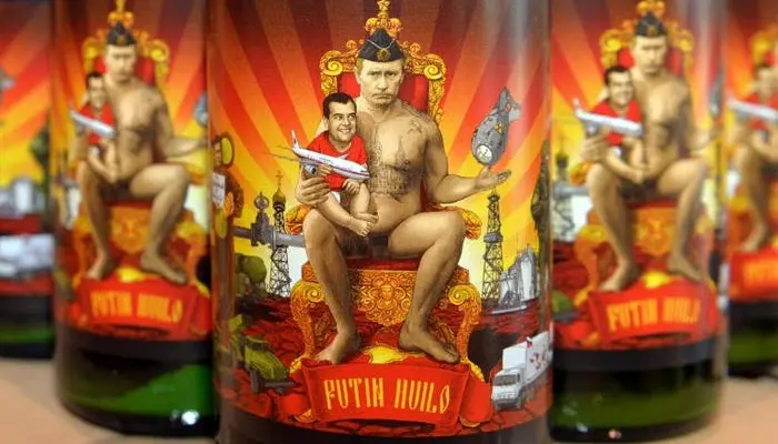 Rótulo da cerveja Putin Huilo