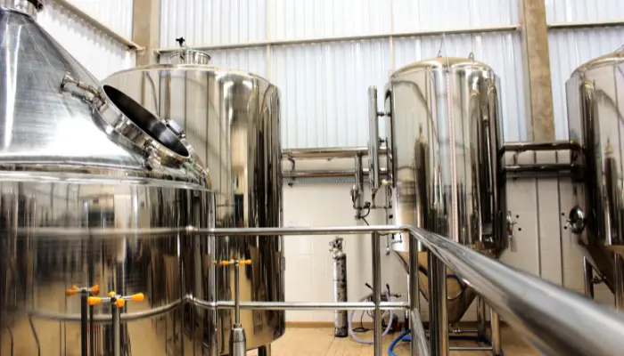 Tanques de fermentação de cerveja em inox